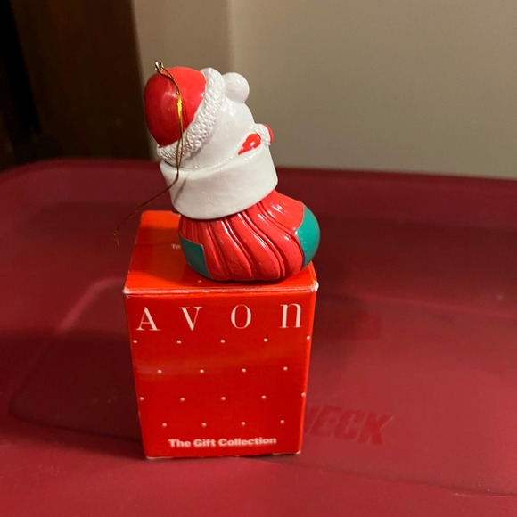 Avon Vintage Christmas Ornament NOT WORKING Teddy Bear Stocking Decor - Picture 6 of 8